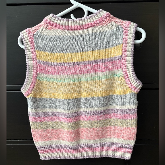 French Connection - Colorful Striped Sweater Vest - Picture 2 of 2